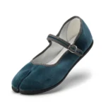Tabi Flats Blue MARUGO Coppelia Lily Mary Jane Split Toe Made in Japan