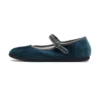 Tabi Flats Blue MARUGO Coppelia Lily Mary Jane Split Toe Made in Japan