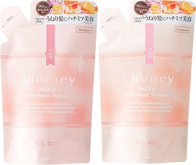 1-10.jpg &honey Melty Moist Repair Shampoo & Treatment Refill Pair Set Japan Hair Care